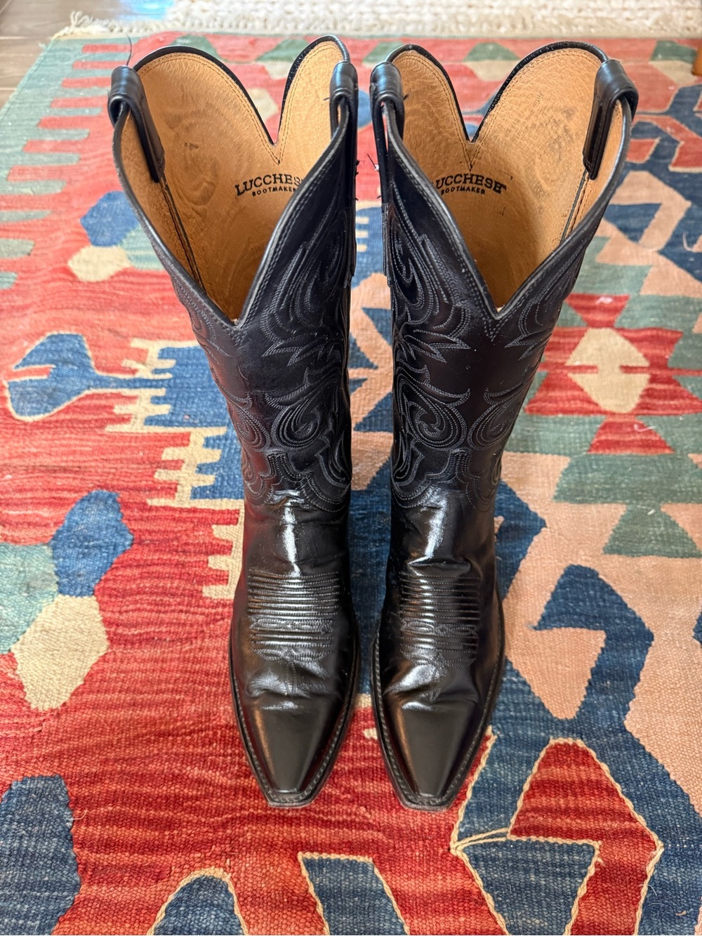 Lucchese Black Nicole Boots 10